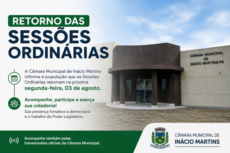 RETORNO DO RECESSO LEGISLATIVO